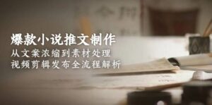 爆款小说推文制作，从文案浓缩到素材处理，视频剪辑发布全流程解析-离锋创库