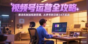 2025视频号运营全攻略,推流机制加短剧剪辑,从养号到日销34万实战-离锋创库