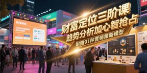 财富定位三阶课,趋势分析加心智抢占,附赠91种营销策略模型-离锋创库