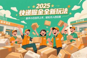 2025快递掘金全新玩法，新手小白当天上手，轻松月入四位数！-离锋创库
