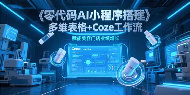 零代码AI小程序搭建,多维表格+Coze工作流,赋能美容门店业绩增长-离锋创库