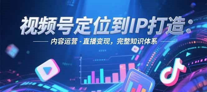视频号定位到IP打造:账号搭建-内容运营-直播变现,完整知识体系-离锋创库