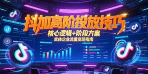 抖加高阶投放技巧，核心逻辑+阶段方案，实体企业流量变现指南-离锋创库