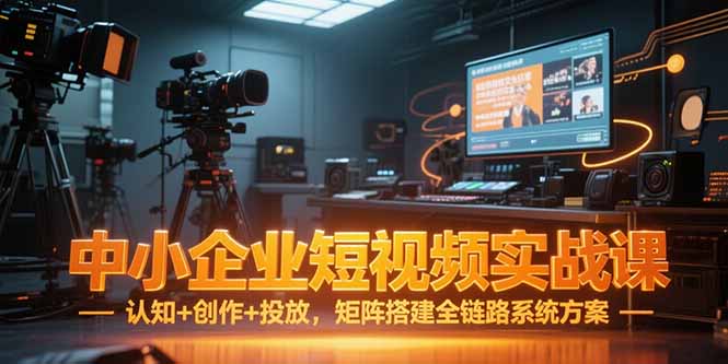 中小企业短视频实战课，认知+创作+投放，矩阵搭建全链路系统方案-离锋创库