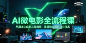 AI微电影全流程课,从剧本生成到三维场景,掌握独立制片核心技术-离锋创库