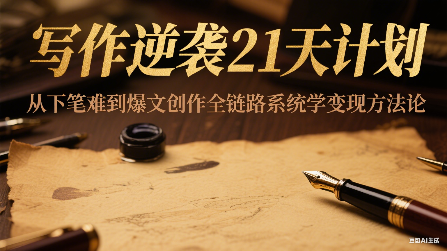 写作逆袭21天计划：从下笔难到爆文创作全链路系统学变现方法论-离锋创库