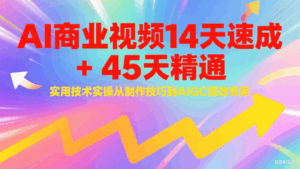 AI商业视频14天速成+45天精通实用技术实操，从制作技巧到AIGC视效专家-离锋创库