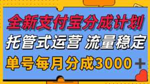 全新支付宝分成代运营，独家技术，收益稳定，单号月入3000＋-离锋创库