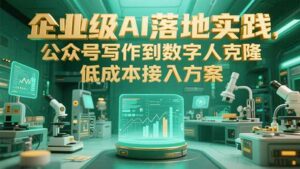 企业级AI落地实践,公众号写作到数字人克隆,低成本接入方案-离锋创库