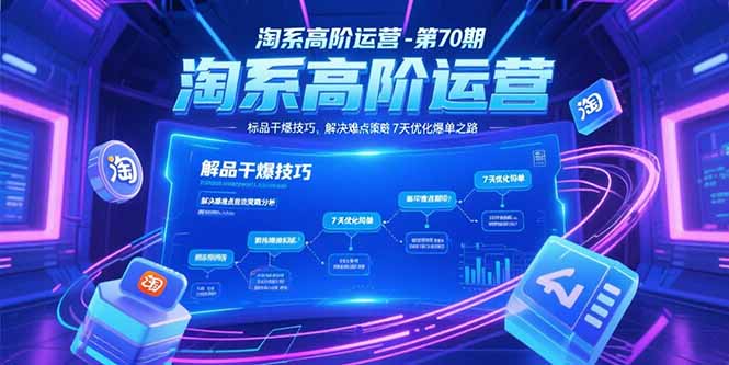 淘系高阶运营-第70期，标品干爆技巧，解决难点策略，大佬操盘方法-离锋创库