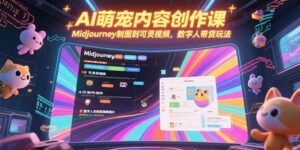 AI萌宠内容创作课,Midjourney制图到可灵视频,数字人带货玩法-离锋创库