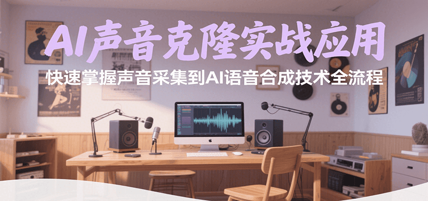 AI声音克隆实战应用,快速掌握声音采集到AI语音合成技术全流程-离锋创库