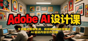 Adobe AI设计课:文本指令图像生成、局部修改和特效设计,AI驱动内容创作流程-离锋创库