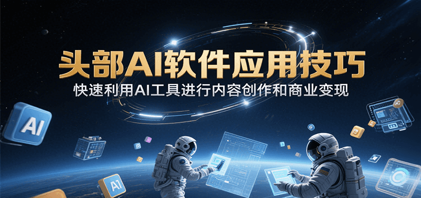 头部AI软件应用技巧，快速利用AI工具进行内容创作和商业变现-离锋创库
