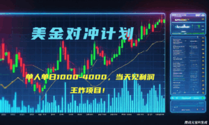 2025年最暴力项目“美金先登计划”最新最强对冲战法，每日实际收益1K-4K-离锋创库