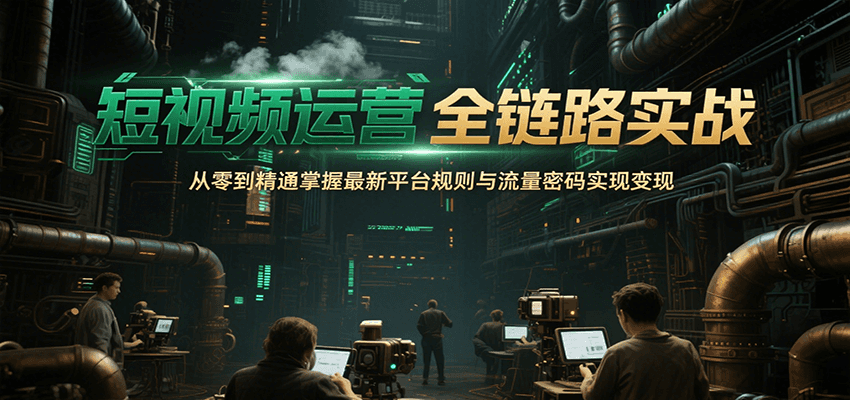 短视频运营全链路实战，从零到精通掌握最新平台规则与流量密码实现变现-离锋创库
