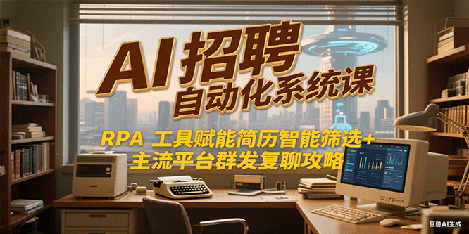 AI招聘自动化系统课,RPA工具赋能简历智能筛选+主流平台群发复聊全攻略-离锋创库