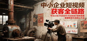 中小企业短视频获客全链路,平台认知/内容创作/抖加投放/矩阵搭建,精准引流核心方法-离锋创库