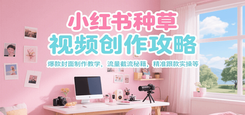 小红书种草视频创作攻略，爆款封面制作教学 ，流量截流秘籍 ，精准跟款实操等-离锋创库