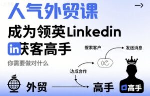 人气外贸课-成为领英Linkedin获客高手,你需要做对什么-离锋创库