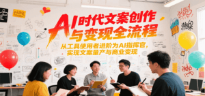 AI时代文案创作与变现全流程，从工具使用者进阶为AI指挥官，实现文案量产与商业变现-离锋创库