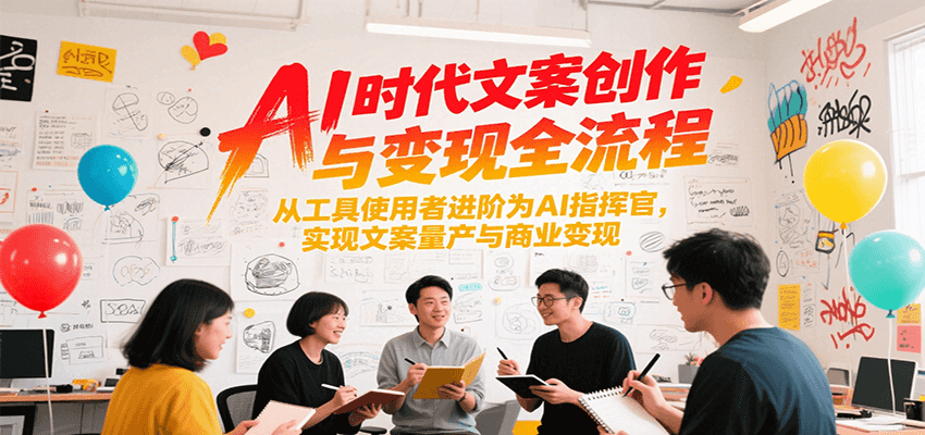 AI时代文案创作与变现全流程，从工具使用者进阶为AI指挥官，实现文案量产与商业变现-离锋创库