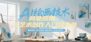 AI绘画技术商业应用与艺术创作入门到专业,基础操作/商业案例/模型调优/渐进式教学-离锋创库