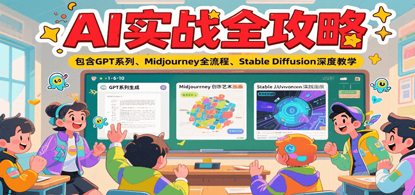 AI实战全攻略,包含GPT系列、Midjourney全流程、Stable Diffusion深度教学-离锋创库