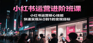 小红书运营进阶班课,小红书运营核心技能,快速实现从0到1的变现目标-离锋创库