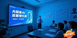 大健康AI流量增长课8.0，赛道定位方法论，AI数字人内容生产，私域转化运营-离锋创库