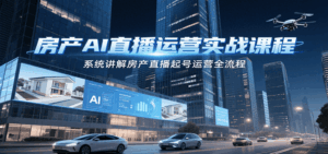 房产AI直播运营实战课程,系统讲解房产直播起号运营全流程-离锋创库