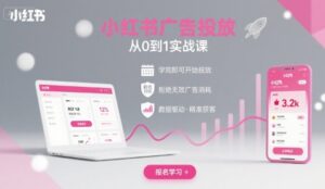 小红书广告投放从0到1的实战课，学完即可开始投放，拒绝无效广告消耗-离锋创库