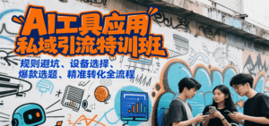AI工具应用私域引流特训班,规则避坑、设备选择、爆款选题、精准转化全流程-离锋创库