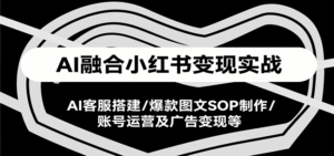 AI融合小红书变现实战课,AI客服搭建/爆款图文SOP制作/账号运营及广告变现等-离锋创库