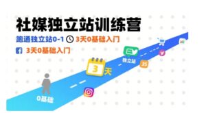 社媒独立站训练营,跑通独立站0-1,3天0基础入门-离锋创库