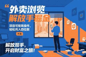 外卖浏览掘金项目 可矩阵操作 轻松日入500+-离锋创库