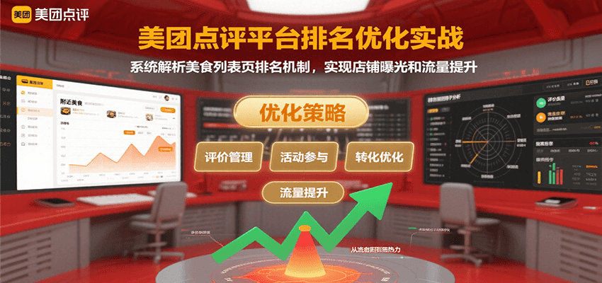 美团点评平台排名优化实战,系统解析美食列表页排名机制,实现店铺曝光和流量提升-离锋创库