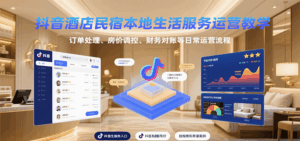 抖音酒店民宿本地生活服务运营教学,订单处理、房价调控、财务对账等日常运营流程-离锋创库