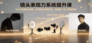 镜头表现力系统提升课，30天突破镜头恐惧实现自信蜕变，塑造独一无二表现风格-离锋创库