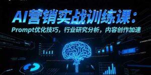 AI营销实战训练课：Prompt优化技巧，行业研究分析，内容创作加速-离锋创库
