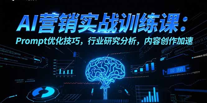 AI营销实战训练课：Prompt优化技巧，行业研究分析，内容创作加速-离锋创库