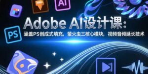 Adobe AI设计课:涵盖PS创成式填充,萤火虫三核心模块,视频音频延长技术-离锋创库