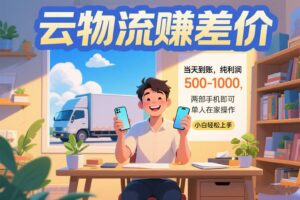 云物流赚差价 当天到账纯利润500-1000 两部手机即可 可单人在家操作 小…-离锋创库