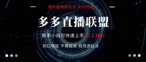 多多直播联盟 全新玩法 单机单日变现300+不要求电脑配置 玩法简单暴力-离锋创库
