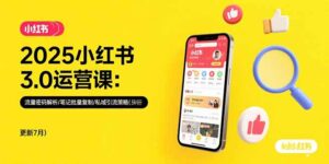 2025小红书3.0运营课：流量密码解析/笔记批量复制/私域引流策略(更新7月-离锋创库