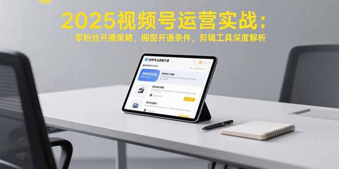 2025视频号运营实战：零粉丝开播策略，橱窗开通条件，剪辑工具深度解析-离锋创库