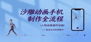 沙雕动画手机制作全流程,关键帧动画、走路、表情变换、场景反向移动、车内人物添加等-离锋创库