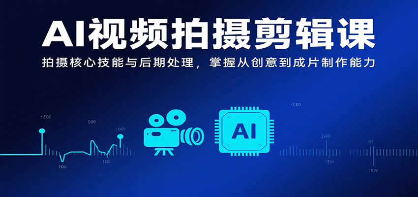 AI视频拍摄剪辑课，拍摄核心技能与后期处理，掌握从创意到成片制作能力-离锋创库