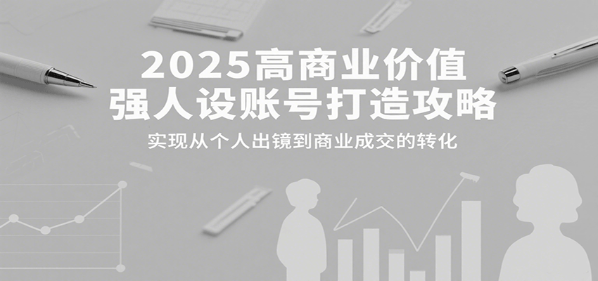 2025高商业价值强人设账号打造攻略,实现从个人出镜到商业成交的转化-离锋创库