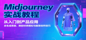 Midjourney实战教程：从入门到产品应用，含生成思路、换脸材质模拟与服装创作技巧-离锋创库